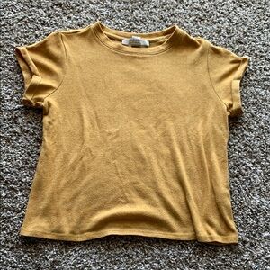 Forever 21 Mustard Yellow Short Sleeve T-Shirt
